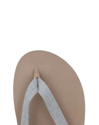 Shop Brunello Cucinelli Flip Flops In Grey