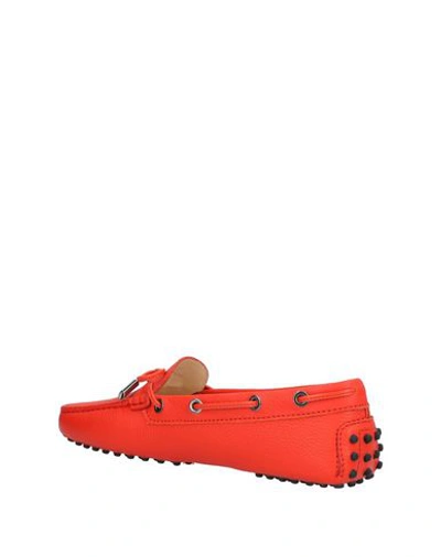 Tod's Gommino Nubuck Leather Loafers In Red
