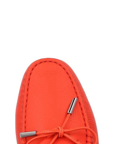 Tod's Gommino Nubuck Leather Loafers In Red