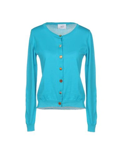Shop Jucca Cardigans In Turquoise