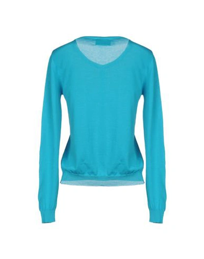 Shop Jucca Cardigans In Turquoise