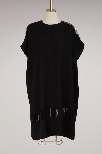 Shop Maison Margiela Transparent Detail Dress In Black
