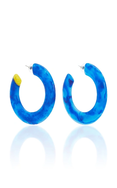 Shop Cult Gaia Kennedy Large Hoop Earrings In Blue