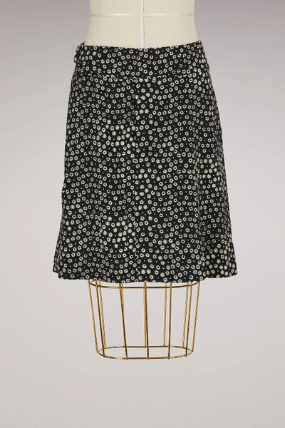 Shop Apc Sasha Short Skirt In Noir