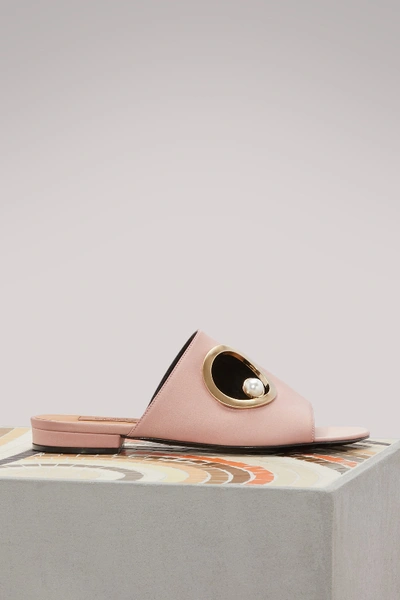 Shop Coliac Marianna Leather Mules In Nude