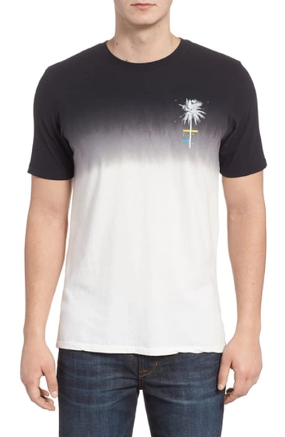 Shop Hurley Trajectory Dip Dye T-shirt In White/ Black