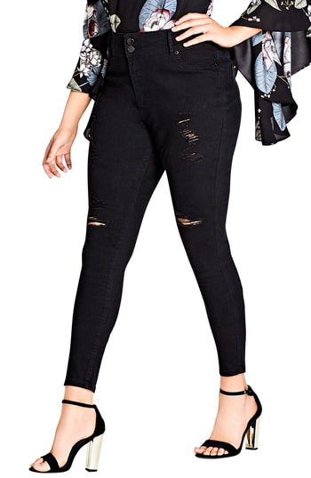 city chic ripped jeans