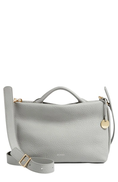 Shop Skagen Mikkeline Mini Leather Satchel - Grey In Light Ash