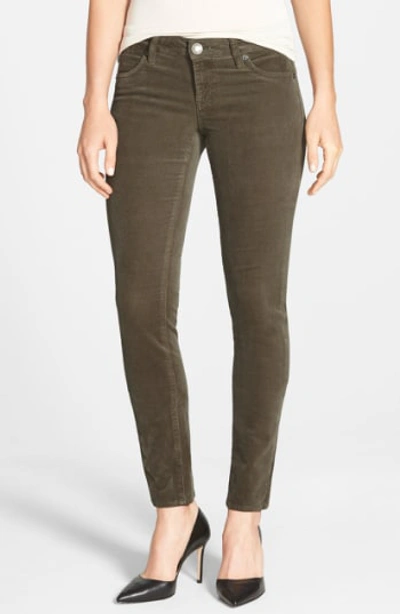 Shop Kut From The Kloth Diana Stretch Corduroy Skinny Pants In Dark Olive