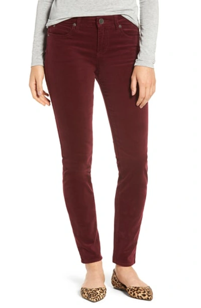 Shop Kut From The Kloth Diana Stretch Corduroy Skinny Pants In Deep Burgundy