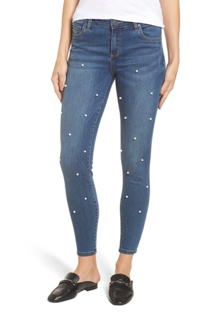 Shop Kut From The Kloth Brigitte Ankle Skinny Jeans In Bewitching/ Dark Stone