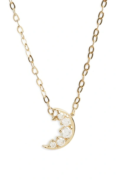 Shop Nadri Reminisce Moon Pendant Necklace In Gold