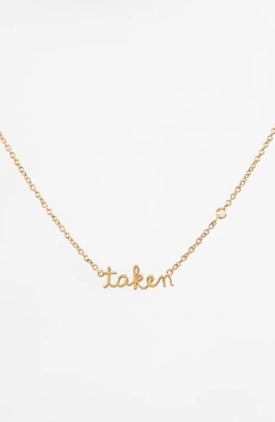 Shop Shy By Se Taken Necklace In Gold