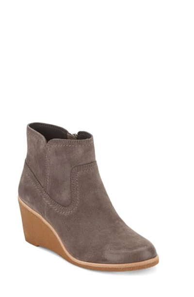 Shop G.h. Bass & Co. Rosanne Wedge Bootie In Charcoal Suede