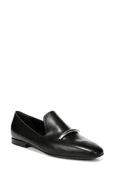 Shop Via Spiga Tallis Flat Loafer In Black Leather