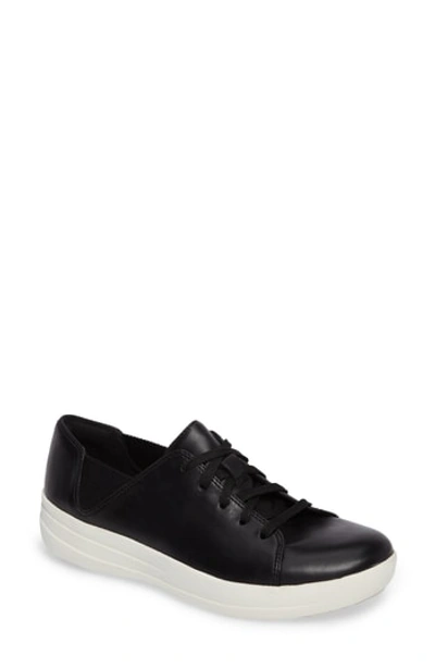 Shop Fitflop F-sporty Sneaker In Black Leather