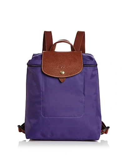 Purple store longchamp backpack