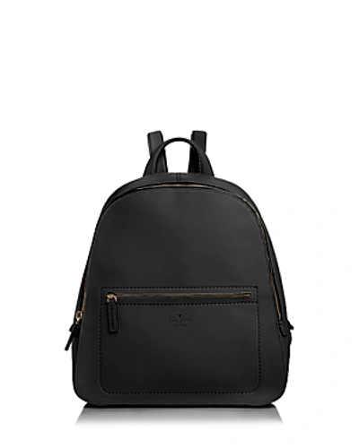 Shop Kate Spade New York Layden Street Izzy Leather Backpack In Black/gold
