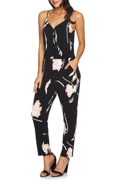 Shop 1.state Floral Ankle Jumpsuit In Cameo Pink