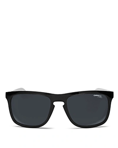 Shop Carrera Square Keyhole Sunglasses, 55mm In Matte Black/white