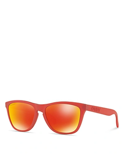 Shop Oakley Men's Frogskins Prizm Sunglasses, 55mm In Red/ Ruby