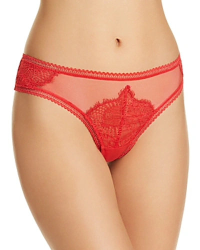 Shop Thistle & Spire Eyelash Mirage Thong In Candy Apple
