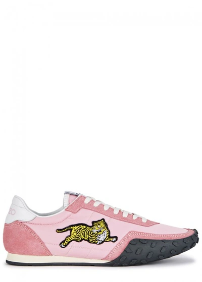 Shop Kenzo Move Pink Nylon Trainers In Light Pink
