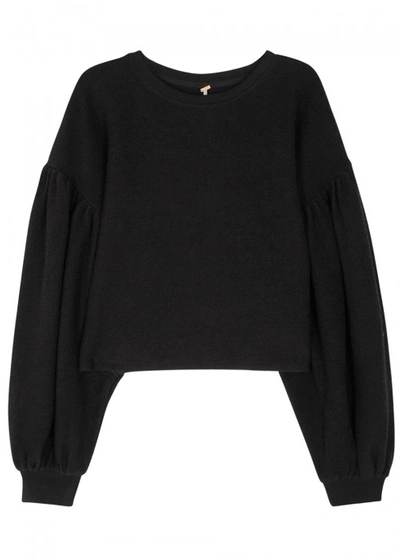 Shop Free People Sleeves Like These Terry Sweatshirt In Black