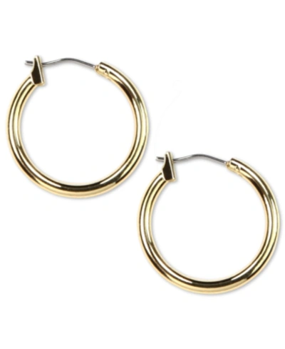 Shop Anne Klein Gold-tone Hoop Earrings, 1" In No Color