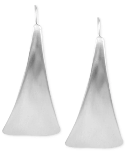 Shop Robert Lee Morris Soho Silver-tone Sculptural Petal Linear Earrings