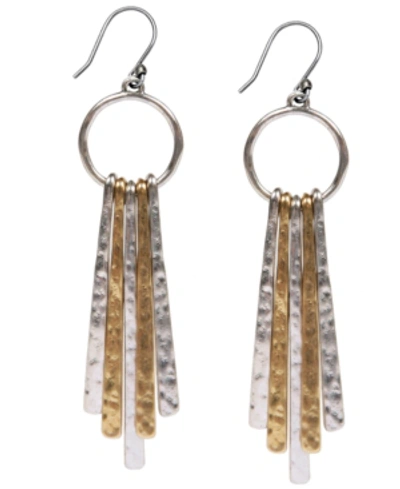 Shop Lucky Brand Two-tone Paddle Drop Earrings