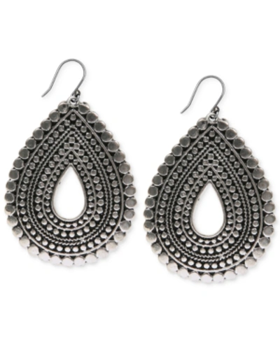 Shop Lucky Brand Silver-tone Tribal Teardrop Earrings