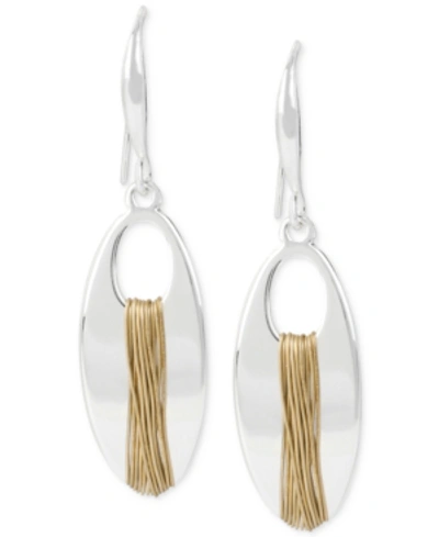Shop Robert Lee Morris Soho Two-tone Wire-wrapped Drop Earrings In Gold