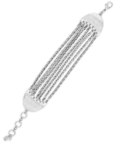 Shop Lucky Brand Silver-tone Multi-layer Link Bracelet