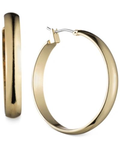 Shop Anne Klein Gold-tone 1 1/4"wide Hoop Earrings