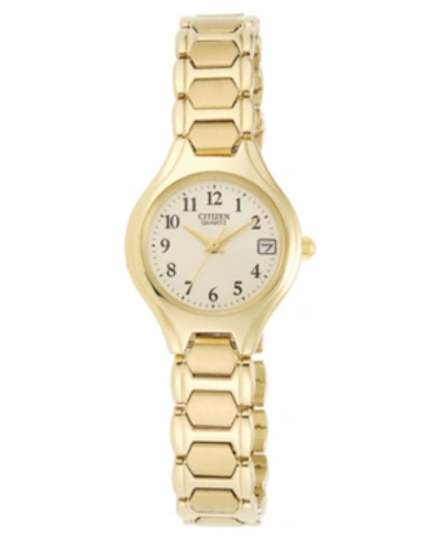 Shop Citizen Women's Gold-tone Stainless Steel Bracelet Watch 23mm Eu2252-56p In No Color