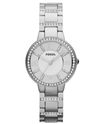 Shop Fossil Women's Virginia Stainless Steel Bracelet Watch 30mm Es3282