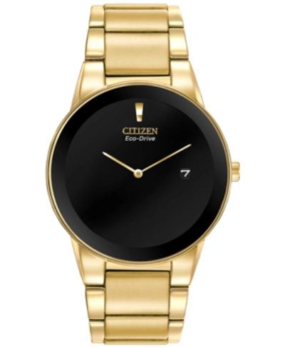 Shop Citizen Men's Axiom Eco-drive Gold-tone Stainless Steel Bracelet Watch 40mm Au1062-56e