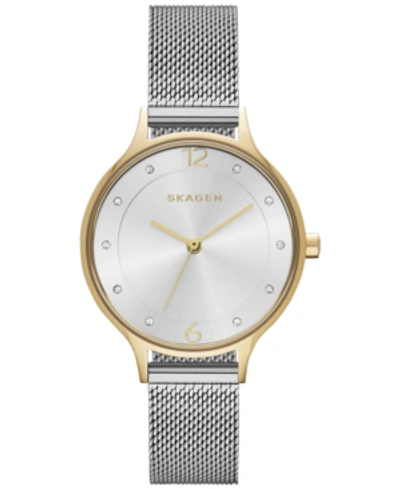 Skagen Women's Anita Two-tone Stainless Steel Mesh Bracelet Watch 30mm