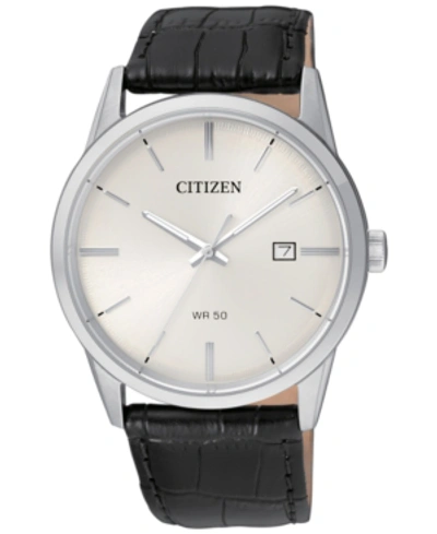 Shop Citizen Men's Quartz Black Leather Strap Watch 39mm Bi5000-01a