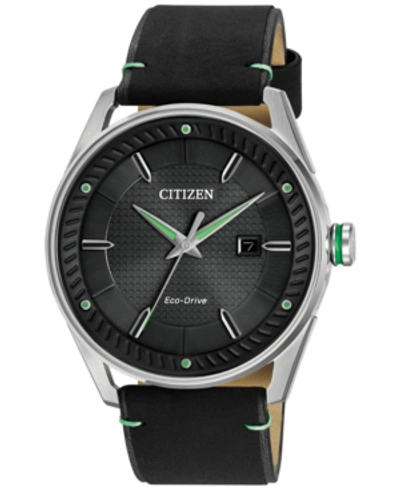 Shop Citizen Drive From  Eco-drive Men's Black Leather Strap Watch 42mm Bm6980-08e