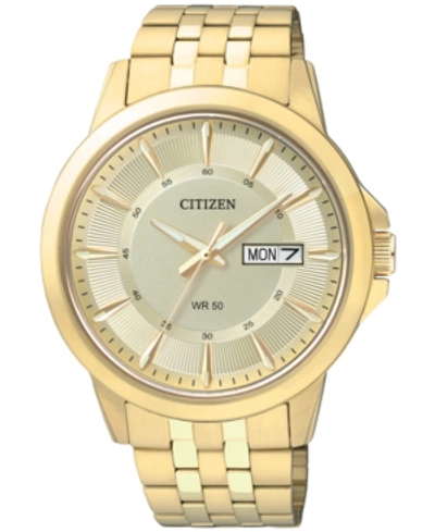Shop Citizen Men's Gold-tone Stainless Bracelet Watch 41mm Bf2013-56p In No Color