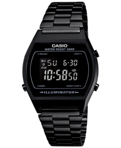 Shop Casio Men's Digital Vintage Black Stainless Steel Bracelet Watch 39x39mm B640wb-1bmv