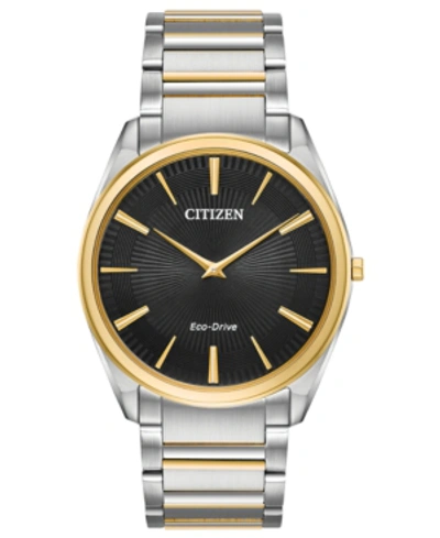 Shop Citizen Eco-drive Men's Stiletto Two-tone Stainless Steel Bracelet Watch 38mm