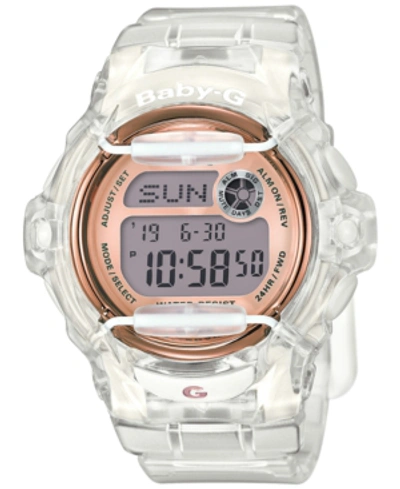 Shop Baby-g Women's Digital Clear Resin Strap Watch 45x42mm Bg169g-7b In White
