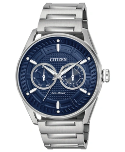 Shop Citizen Eco-drive Men's Stainless Steel Bracelet Watch 42mm In Silver