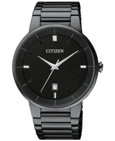 Shop Citizen Men's Quartz Black Ion-plated Stainless Steel Bracelet Watch 40mm Bi5017-50e