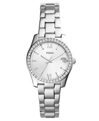 Shop Fossil Women's Scarlette Stainless Steel Bracelet Watch 32mm In Silver