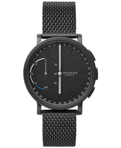 Shop Skagen Hagen Smart Watch With Black Ion-plated Stainless Steel Bracelet 42mm Skt1109