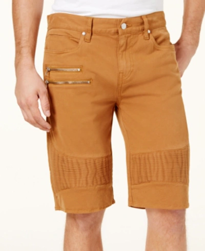 Shop Guess Men's Pintucked Stretch Shorts In Chipmunk Washed